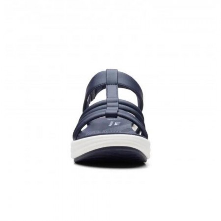 Clarks Drift Ease Δερμάτινες Ανατομικές Πλατφόρμες Μπλε 26164969